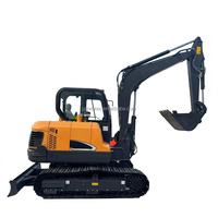Mini-excavatrice compacte sur chenilles de 6 tonnes et petite pelle hydraulique pour la construction urbaine