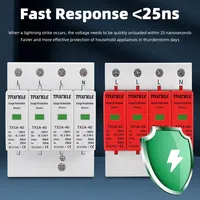 Parafoudre domestique AC SPD 4P 275V 385V 420V 20KA 40KA 60KA, dispositif de protection contre les surtensions basse tension