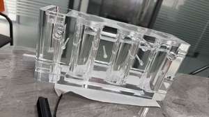 Tıbbi sıvı Test tüpü tutucu Splitter için özelleştirilmiş CNC işleme yüksek şeffaf akrilik CNC freze akrilik parçaları - Product Image 4