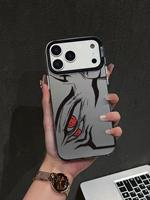 Coque de téléphone pour iPhone 16/15 Pro Max avec impression d'yeux d'anime manga noir et blanc, coque antichoc Coque Iphone 	 Coques de téléphone portable