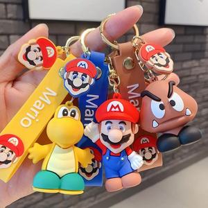 Dibujos animados 3D PVC Anime Super Marios <span class=keywords><strong>Bros</strong></span> Llaveros Mushroom Luigi Yoshi Llavero Regalo promocional Llavero de goma personalizado - Product Image 3