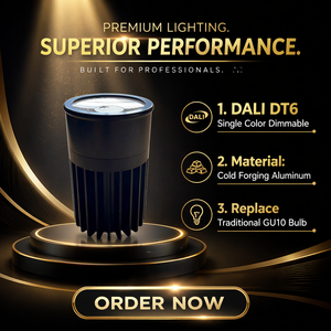 Módulo LED GU10 de un Solo Color DALI DT6 de 10W, Iluminación Inteligente para Hoteles y Hogares Comerciales, Sin Parpadeo, Regulable - Product Image 1