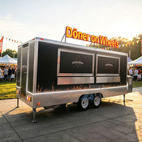 Remorques alimentaires personnalisées entièrement équipées, remorque commerciale pour poulet rôti, restaurant mobile, remorque à kebab à vendre