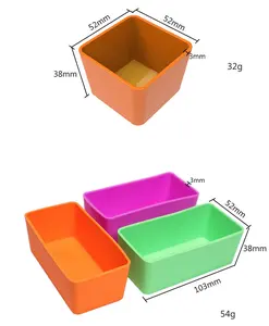 Máquina de lavar louça segura recipientes de preparação de refeições quadrados Bento Box pacote divisor acessórios silicone lancheira divisores