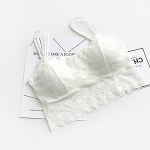 K470 Top Corto Sexy para Mujer, con Relleno en el Pecho, para Hacer Ejercicio, con Encaje, Estilo Bralette - Product Image 5