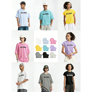 T-shirts personnalisés pour hommes en coton tricoté 100% à manches courtes, impression puff, style streetwear, col rond, logo personnalisé pour OEM - Product Image 3