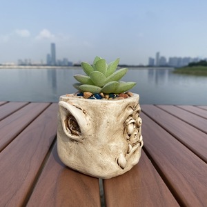 Kreative Knick-Knacks hässlichen Gnom Blumentopf Lustige <span class=keywords><strong>Elf</strong></span> Pflanzer menschliches Gesicht saftigen Topf für Garten balkon Dekoration - Product Image 5