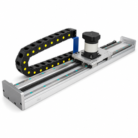 Module linéaire de guidage en rack fermé avec boîte de vitesses servo verticale, chaîne porte-câbles et chariot pré-percé pour l'automatisation