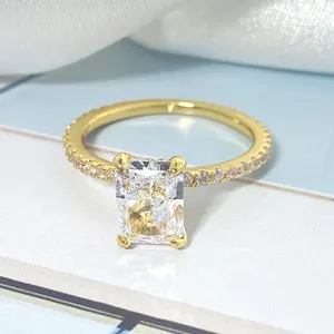 Foxi制造商热卖冰碎戒指珠宝女性锆石订婚925纯银女士休闲戒指