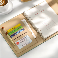 Carnet de notes professionnel A5 en cuir PU de haute qualité, avec logo personnalisé, bicolore, à anneaux, agenda, journal, boucle magnétique, cadeau