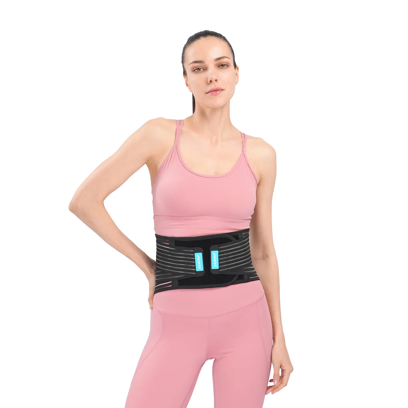 Best Design Super Breathable Fish Line Fabric Elastic Lower Back Pain Relief Waist Support Belt Black