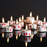 Décoration d'intérieur à télécommande Matti, bougie chauffe-plat 3D à flamme réelle, fonctionne sur piles, bougie LED sans flamme, bougie chauffe-plat LED cerise