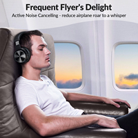 Casque BT sans fil avec 3 modes d'égalisation Appels mains libres à faible latence Casque supra-auriculaire pour voyage Home Office PC Noir