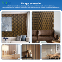 Panneaux acoustiques décoratifs modernes insonorisants en MDF à lignes ondulées pour salon, studio, centre commercial, immeuble de bureaux