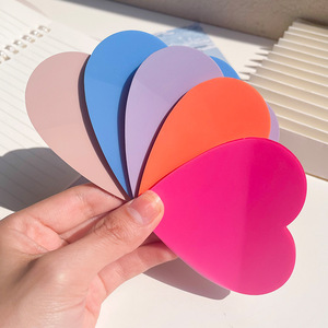 Notas adhesivas en forma de corazón transparentes de colores brillantes Burbujas Nota adhesiva única Índice de mensajes de PET Notas de notas de N-Times - Product Image 3