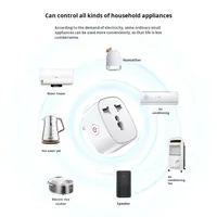 Adaptateur universel Tuya WiFi Prise UK Standard UK Plug Application mobile Commande vocale à distance Prise intelligente sans fil Matériau ignifuge
