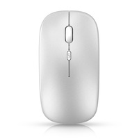 Ratón inalámbrico BT de modo Dual con función de escritorio, Mouse silencioso recargable con función de emparejamiento BT para ordenador portátil y PC, nuevo