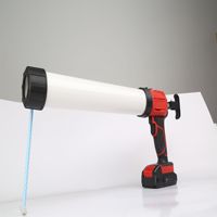 Pistola de calafateo inalámbrica eléctrica de 300ml con luz LED Rifle de pegamento de costura automática alimentado por batería de litio de 18V