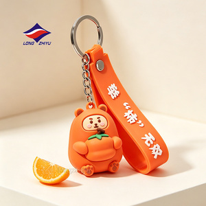 Porte-clés personnalisés LZY 20 ans, forme de dessin animé, PVC, logo personnalisé, porte-clés en caoutchouc 2D 3D, porte-clés en PVC, figurine de dessin animé - Product Image 6
