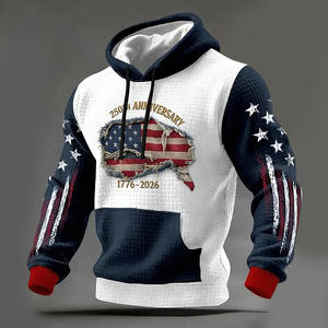 Sudadera con Capucha para Hombre, 100% Poliéster, Impresión por Sublimación, Transpirable, Manga Regular, Diseño de Aniversario 2026 - Product Image 1