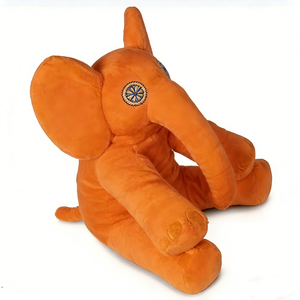 Peluche de elefante naranja personalizado, Peluche de elefante, Peluche de elefante bebé, Peluche de animal de safari, Juguete de elefante naranja brillante - Product Image 5