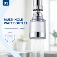 Filtre à eau pour robinet de 5 microns avec noyau filtrant en PP et adaptateur universel pour usage domestique, filtration des sédiments