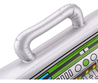 Accessoires gonflables de Radio de PVC Boombox 80s 90s décorations de fête jouets pour Rappers Hip Hop Costumes d'adulte accessoire