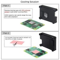 Radiador de aluminio grueso de 12 milímetros (C235), ventilador de refrigeración de 30 milímetros, mecanizado CNC, compatible con placa base Raspberry Pi 4 CM4