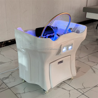 Bac à shampoing portable moderne Siman, amovible et durable, avec circulation d'eau et vapeur, pour salon de coiffure et institut de beauté de luxe