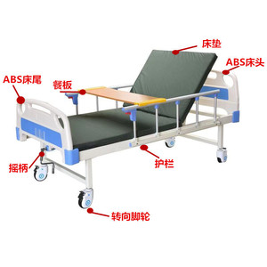 Cama de Hospital Heng Longhao BC-026, Ajustable con Manivela Simple o Doble, para Cuidado Médico - Product Image 4