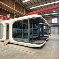 Capsule spatiale préfabriquée de luxe pour l'extérieur, maison mobile entièrement meublée pour complexe hôtelier, glamping, hôtel, fabricant en gros