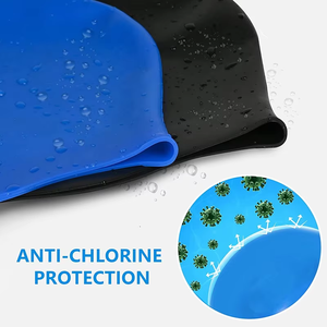 Gorro de natación de silicona con logotipo impreso, protección para los oídos, Color puro, impermeable, fabricante al por mayor, gorros de baño para hombres <span class=keywords><strong>y</strong></span> mujeres - Product Image 6