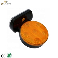 Luz de Advertencia Solar IP66 Impermeable con 6 LED y Modos de Destello Alternado y Sincronizado
