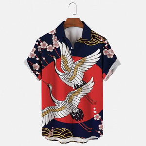 RNSHANGER verano <span class=keywords><strong>hombres</strong></span> pájaro <span class=keywords><strong>disfraces</strong></span> vacaciones Vintage camisa hawaiana <span class=keywords><strong>para</strong></span> <span class=keywords><strong>hombres</strong></span> 3D Animal patrón Casual blusa <span class=keywords><strong>para</strong></span> hombre - Product Image 2