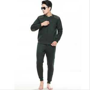 SFE01 Vente en gros – Ensemble pull et pantalon d'hiver vert olive pour homme avec fermeture éclair – Veste polaire zippée - Product Image 4