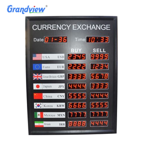 Panneau d'affichage numérique LED pour le taux de change des devises électroniques bancaires, pour la vente en gros - Product Image 1