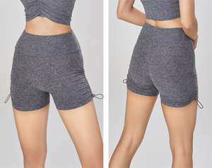 Pantalones cortos deportivos de Yoga de verano con cordón, pantalones cortos deportivos de tacto suave, pantalones cortos de entrenamiento para mujer - Product Image 5