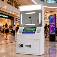 Cabina de Fotos Comercial Estilo Disco, Cabina de Selfies Interactiva con Impresora Rápida, Cámara DSLR, Cabina de Fotos para Promoción de Eventos