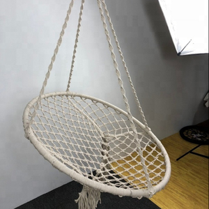 Nuovo disegno altalena corda di cotone appeso altalena amaca sedia nera - Product Image 1