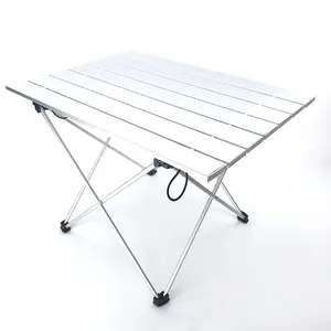 Mesa dobrável em liga de alumínio para acampamento ao ar livre, churrasqueira portátil, mesa de piquenique para acampamento
