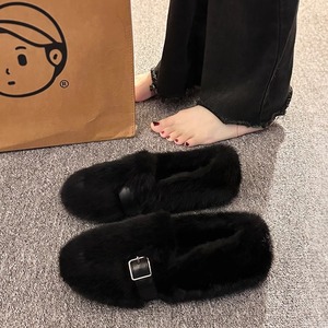 Pantuflas de gamuza suave de alta gama, aptas para uso en interiores y exteriores, pantuflas de invierno para mujer, cómodas y afelpadas, con función antideslizante. - Product Image 2