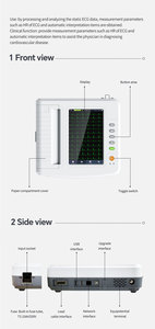 Electrocardiógrafo CONTEC ECG1212G de 12 Canales, Disponible en Stock, Máquina de EKG de 12 Derivaciones, Instrumento Analítico Clínico para Uso Médico - Product Image 5