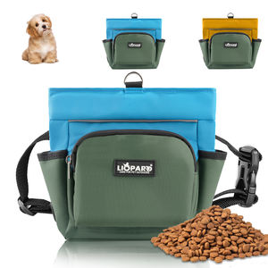 Sac de marche pour chien Pochette de friandises pour animaux de compagnie Sac de friandises pour dressage de chien en plein air avec distributeur et sangle en velours poilu - Product Image 1
