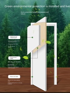 Eco-friendly Modern Wooden Interior <strong>Door</strong> for Bedroom - Product Image 5