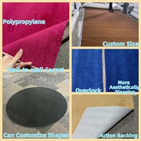 Tapis minimaliste uni à couverture complète, 100% polypropylène, ignifuge, doux, rond, pour chambre à coucher, salon, décoration intérieure