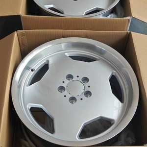 Cerchi in Lega Forgiati Classici Old School Argento per <span class=keywords><strong>Auto</strong></span>, Upgrade 17" 18" 19", Nuovi, Design a Cinque Razze, ET 35mm, Altezza Elevata - Product Image 2