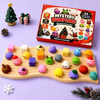 Calendrier de l'Avent 24 jours USA 2026 : Boîte Mystère de Noël en forme de Dumpling, Jouet Anti-stress à Presser, Petites Boules d'Imitation en TPR