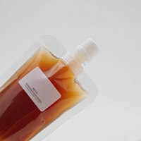 Pochette à bec verseur personnalisable en PE de qualité alimentaire pour voyage, eau, liquides, cosmétiques, avec emballage carton