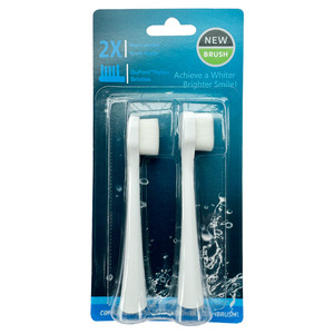 Cabezales de cepillo de dientes universales de cerdas suaves, paquete de 2, para cepillos de dientes eléctricos, cabezales de cepillo reemplazables para uso de adultos - Product Image 2