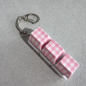 Porte-clés anti-stress portable avec touches mécaniques PBT à pois, sublimation par transfert thermique, pour clavier et décompression - Product Image 1